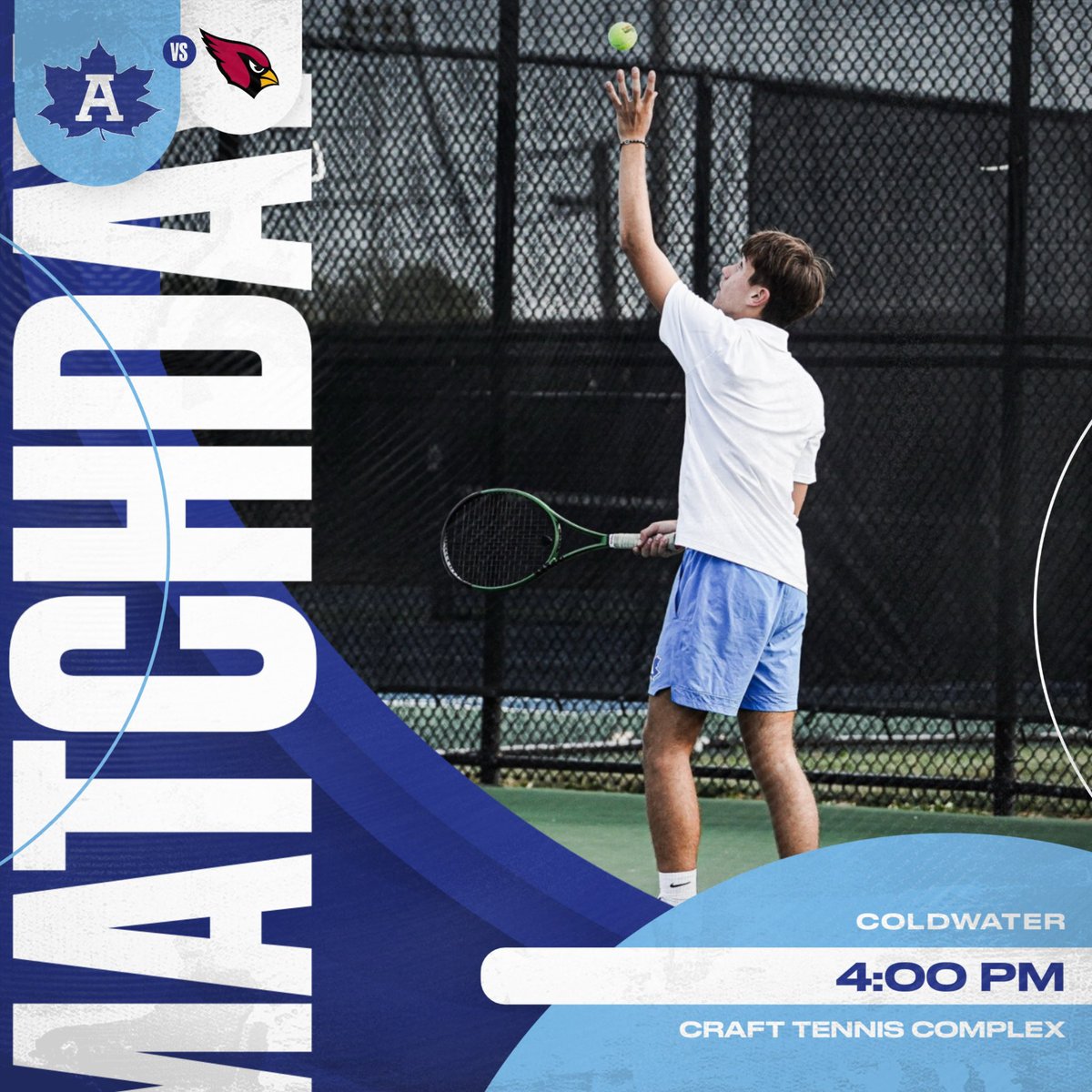 Boys are back at it today as they host Coldwater 🍁🎾