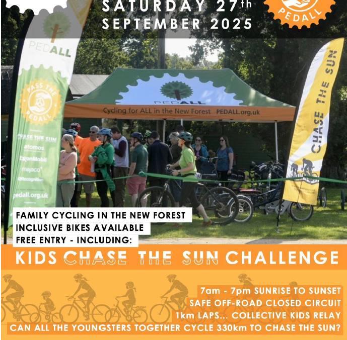 ☀️🚴‍♂️ Kids Chase the Sun Challenge 🚴‍♀️☀️
Saturday 27th September | FREE ENTRY

From sunrise (7AM) to sunset (7PM), we’re calling all youngsters to team up and take on the 330km Chase the Sun Challenge! 🌅✨

Join the ride and be part of an unforgettable day of cycling, and fun. 💪