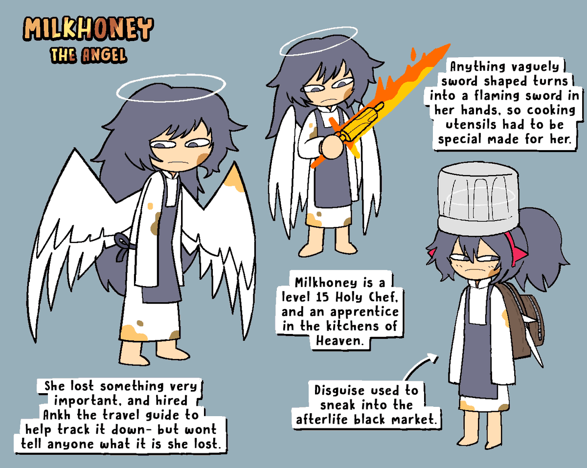 SpidersAccident's tweet photo. angel character named Milkhoney. #sirenhands https://t.co/t1bxFiN0nX