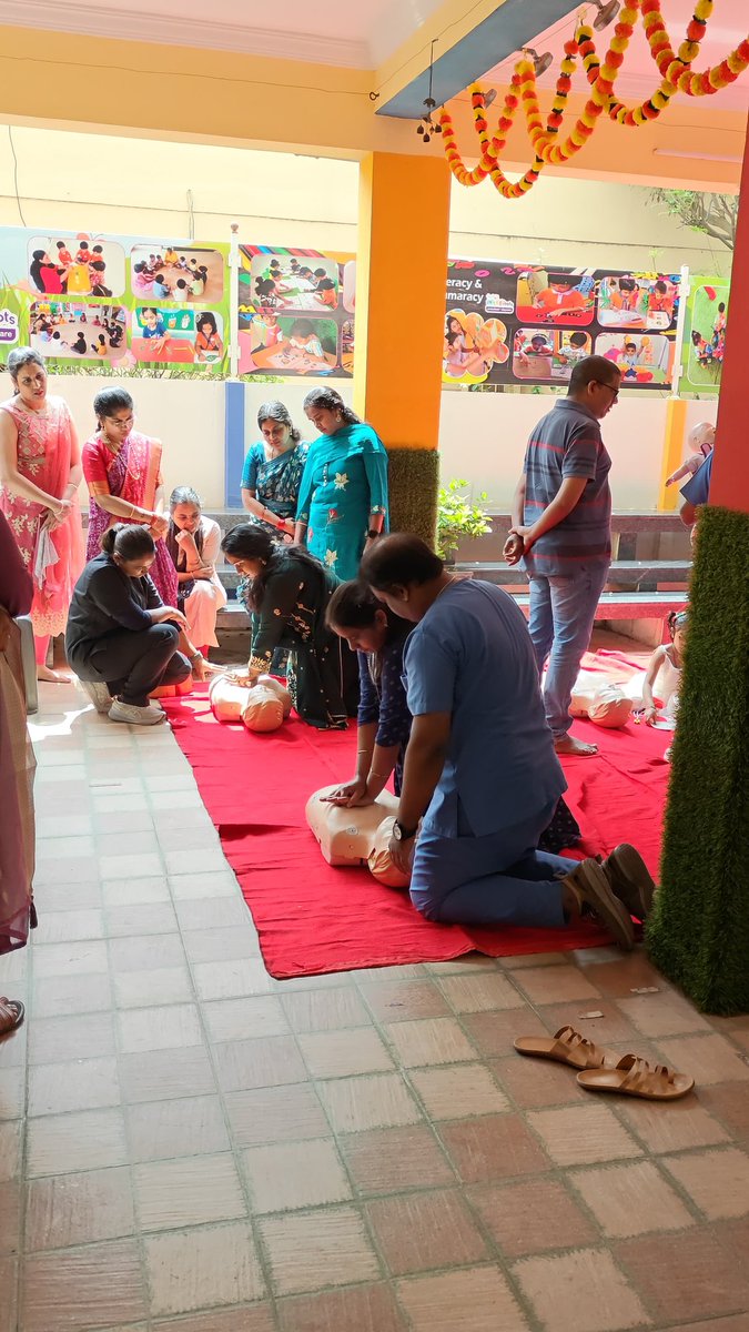 SuchitraAcad's tweet image. Project Pulse CPR Training Success! 35 participants learned life-saving skills with expert doctors from Star Hospital. Thanks to FirstCry Intellitots Preschool &amp;amp; Star Hospital for their support!  #ProjectPulse #CPRTraining #LifeSavingSkills