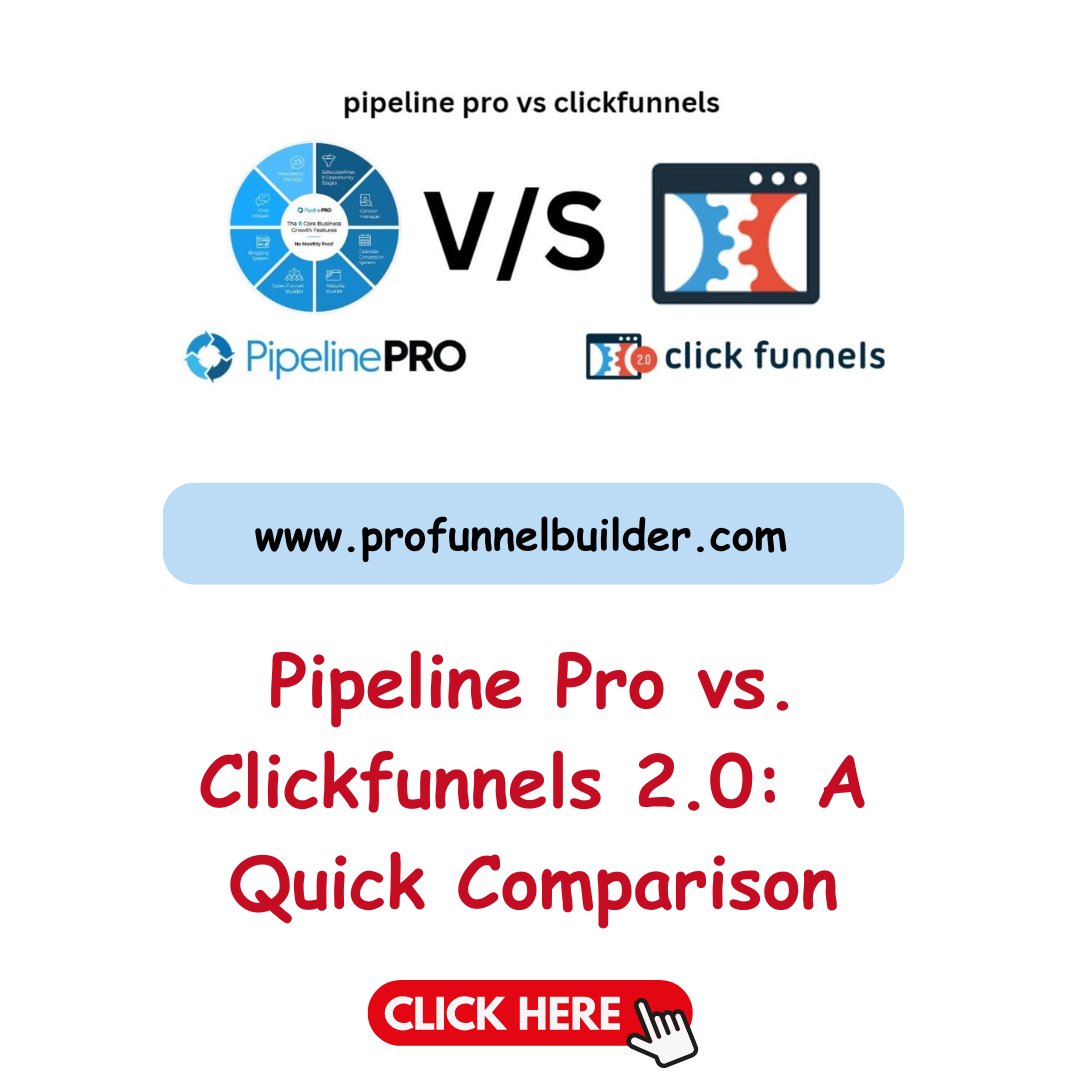 profunnelbuild's tweet image. Pipeline Pro vs. Clickfunnels 2.0: A Quick Comparison

Read More: profunnelbuilder.com/pipeline-pro-v…

#PipelinePro #Clickfunnels #SalesFunnels #MarketingTools #OnlineBusiness #FunnelBuilder #DigitalMarketing #EntrepreneurLife #Clickfunnels2 #OnlineMarketing