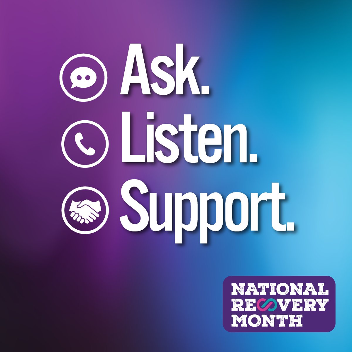 This #RecoveryMonth2025, check in with someone in #Recovery. Ask what brings them joy, what gives their life meaning. Remind them they are not alone. 💕 Explore ways to give support: samhsa.gov/find-support/h… #RecoveryHappens