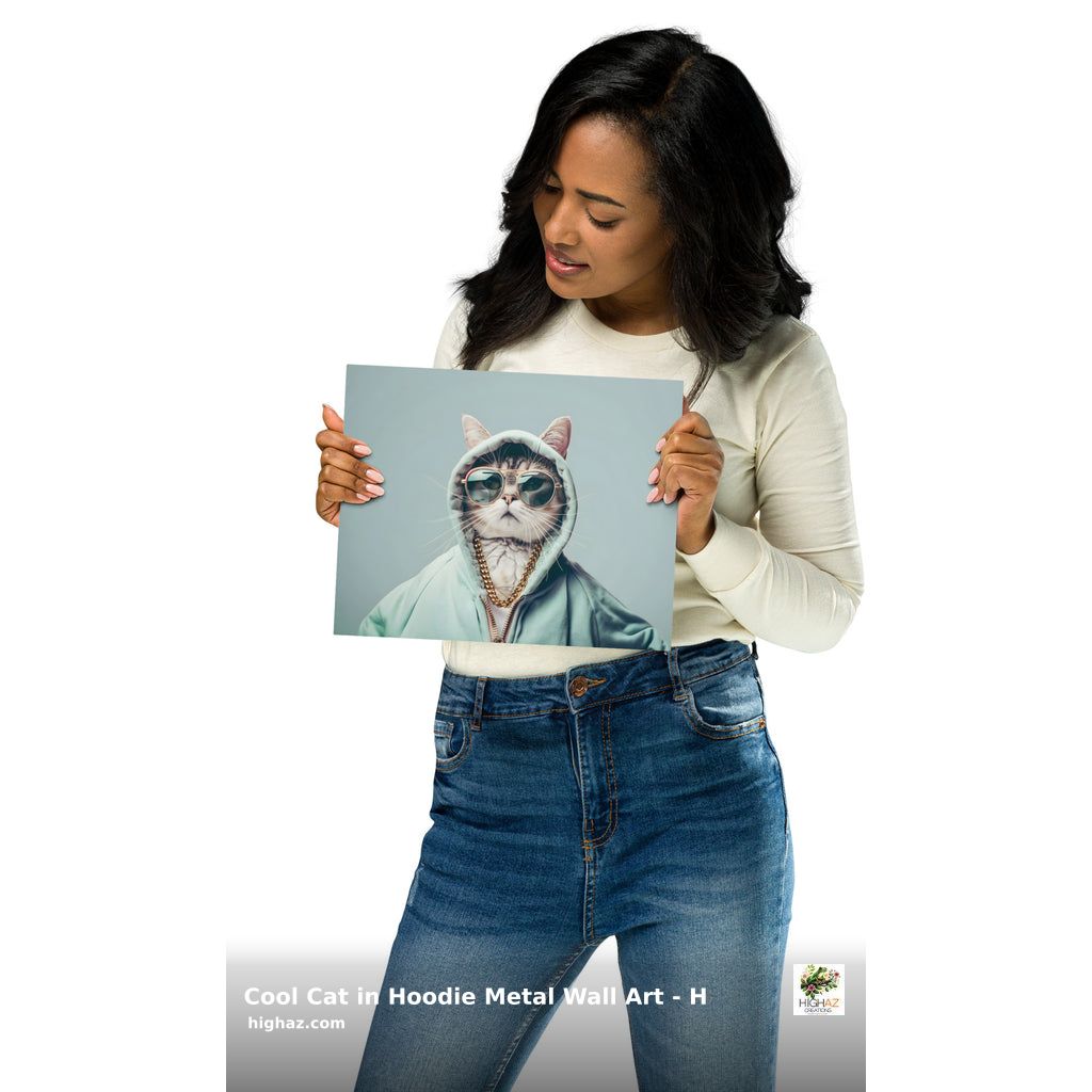 HighAZCreations's tweet photo. Transform your space with urban flair! 🐱✨ Elevate your decor with our Cool Cat in Hoodie Metal Wall Art—a perfect blend of street style &amp; feline fun. Ideal for any modern home or as a unique gift! #aluminumwallart #coolcatart #uniquegift https://t.co/Ay3NLycIZr https://t.co/6PJaIVbn70