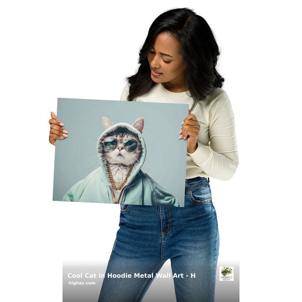 HighAZCreations's tweet photo. Transform your space with urban flair! 🐱✨ Elevate your decor with our Cool Cat in Hoodie Metal Wall Art—a perfect blend of street style &amp; feline fun. Ideal for any modern home or as a unique gift! #aluminumwallart #coolcatart #uniquegift https://t.co/Ay3NLycIZr https://t.co/6PJaIVbn70