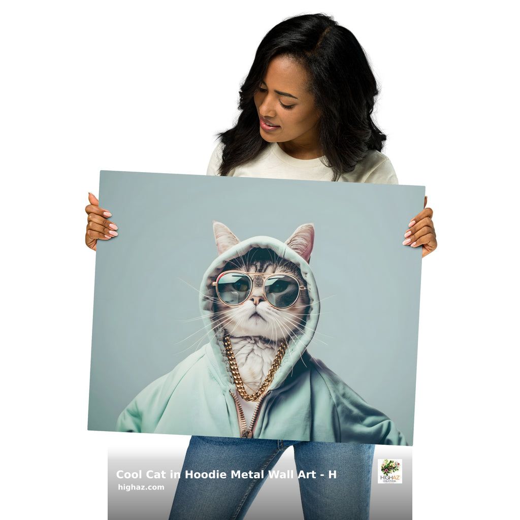 HighAZCreations's tweet photo. Transform your space with urban flair! 🐱✨ Elevate your decor with our Cool Cat in Hoodie Metal Wall Art—a perfect blend of street style &amp; feline fun. Ideal for any modern home or as a unique gift! #aluminumwallart #coolcatart #uniquegift https://t.co/Ay3NLycIZr https://t.co/6PJaIVbn70