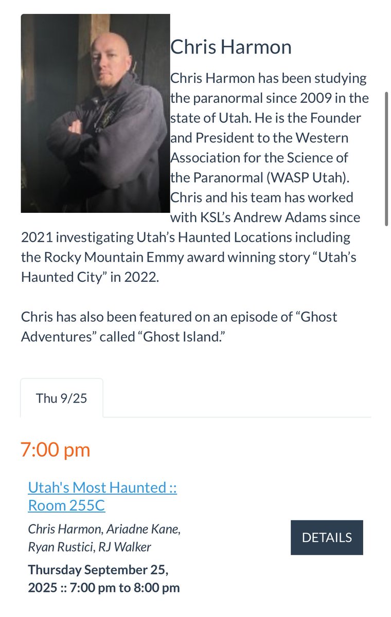 Ladies and gentlemen: if you’re going to <a href="/fanxsaltlake/">FanX® Salt Lake Comic Convention™</a> this week, I will be there Thursday representing <a href="/WASP_Utah/">Western Association for Science of the Paranormal</a> from 7pm to 8pm as a panelist talking about #UtahMostHaunted. You don’t want to miss this discussion as I will be with 3 people who study the paranormal. I am