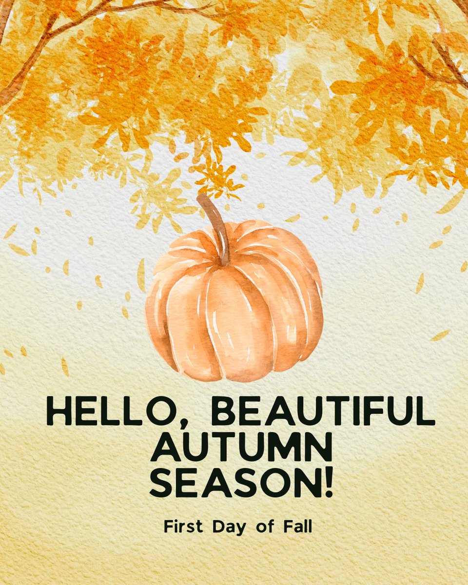 🍂✨ Welcoming the cozy vibes, golden leaves, and pumpkin-filled days ahead. Happy first day of fall! 🍁