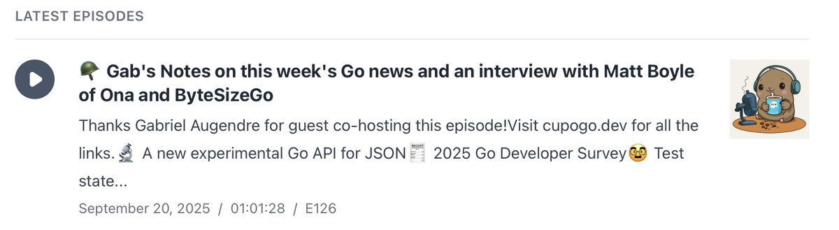 People are often surprised that both <a href="/ona_hq/">Ona</a> agents and our platform are built in Go, not Python.

The advantages are real, and I think we’ll see more and more companies making the same choice.

I talk about this (and a lot more) on the latest episode of the Cup O’ Go podcast.