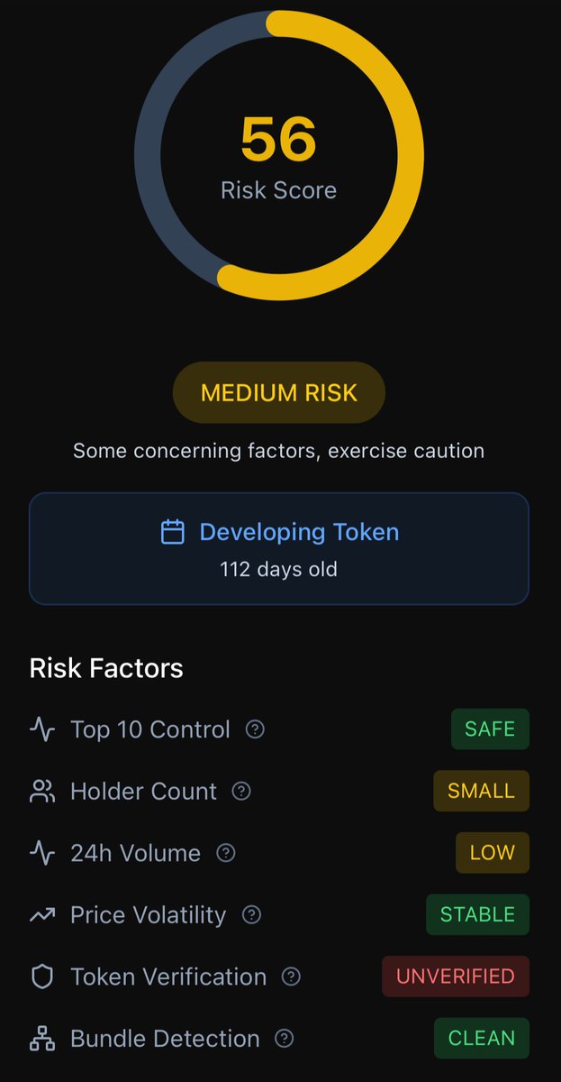 $NINE is still building strong 💎

✅ Safe holder distribution, Stable price, Clean bundle detection

⚠️ Token verification in progress, Low volume / small holder count = early stage opportunity 👀

Many thanks to <a href="/ProbeRugScanner/">$PROBE 👽</a> team for the scan 💯

#IX #NINE #Cardano