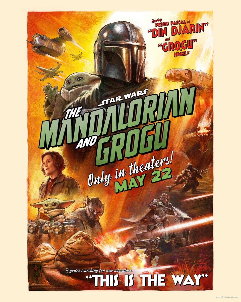 A new adventure awaits. Experience The Mandalorian and Grogu at Megaplex May 22, 2026. Watch trailer here: bit.ly/46MwGWi