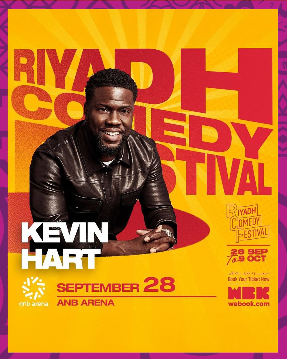 VisitSaudi's tweet image. Get ready for rapid-fire punchlines and unfiltered stories as the global comedy icon hits the stage with his Acting My Age tour at the Riyadh Comedy Festival.
📅 September 28
📍ANB Arena, #Riyadh
Grab your tickets now: visitsaudi.com/en/riyadh/even…
#StayedForMore #VisitSaudi