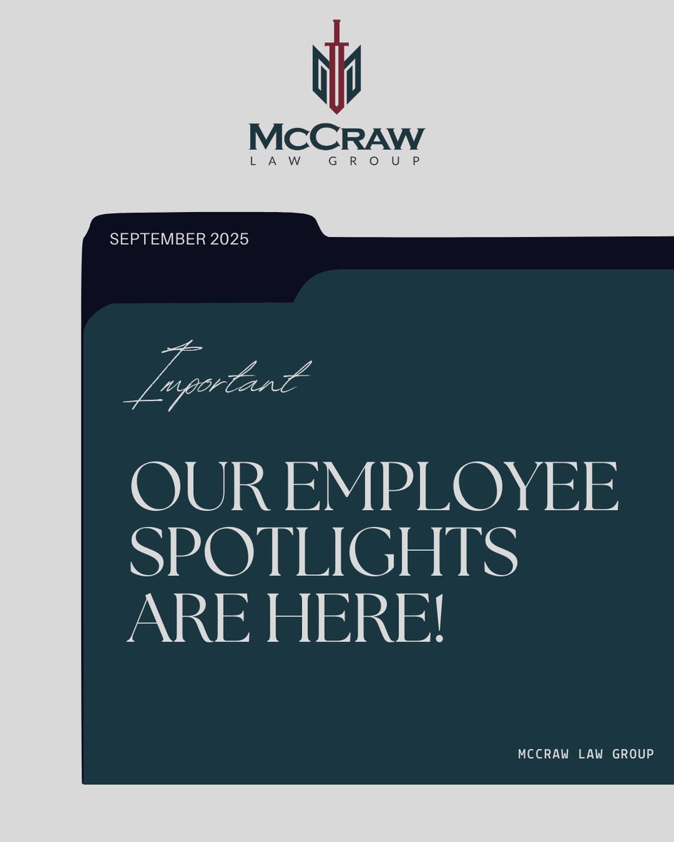 McCrawLawGroup's tweet photo. This month we’re celebrating more work anniversaries! 🎉

Charlie, our Partner and Managing Attorney, marks 8 years of leadership and dedication.

Maria and Crystal celebrate 2 years, becoming an important part of our Amarillo team, serving clients with care every day. https://t.co/dkWfV9rjEM