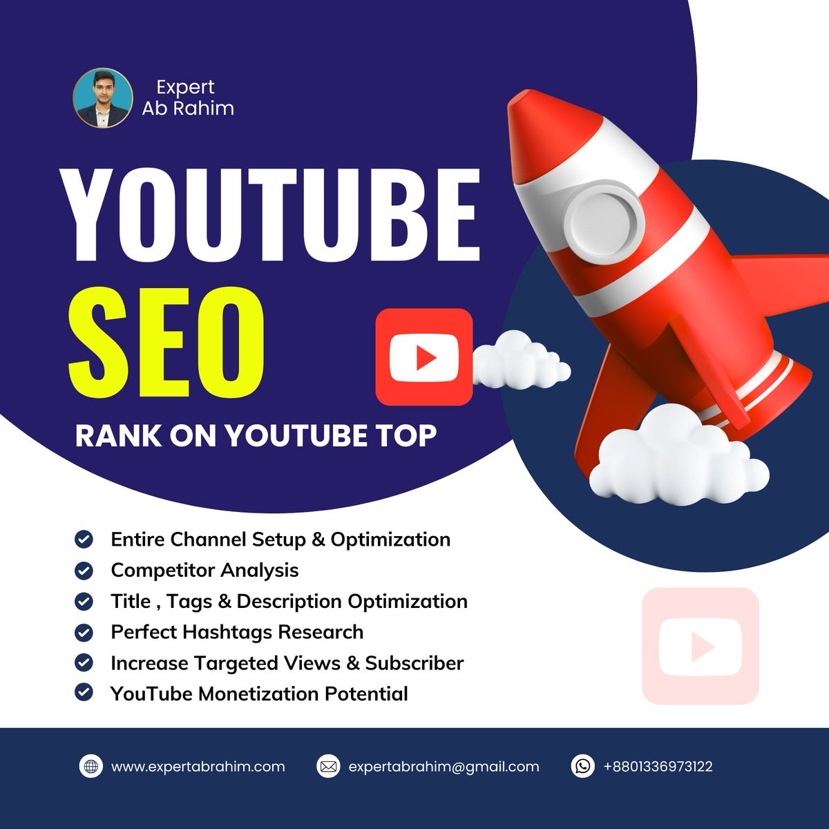 expertabrahim's tweet photo. You need a YouTube Channel Growth Manager?
I am here as a YouTube growth specialist for you.
Details: https://t.co/MECTsyFJfg 

#youtubegrowth #YouTube #Node #1500USDT #Top10 #Autism #TomHoman #ChrisScott #DeclanRice #FabianRuiz #youtubeviews #youtubesubscriber #expertabrahim https://t.co/NSrU1tpFqt