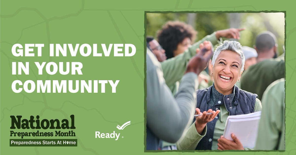This week's National Preparedness Month's theme is " Get Involved in Your Community." Emergencies can happen fast, and emergency responders aren’t always nearby. You may be able to save a life by taking simple actions immediately.