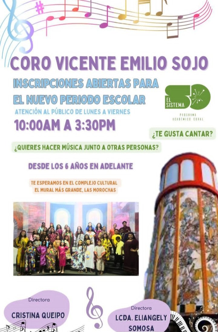 Inscripciones abiertas en el Coro de Sistema de Orquestas, núcleo Lagunillas...