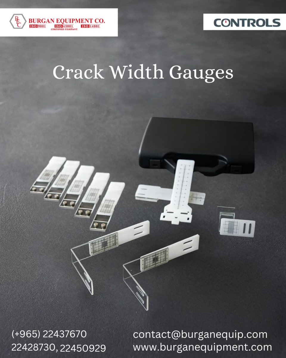 BurganEquipco's tweet image. Crack Width Gauges
Measure crack widths with precision and ease using our high-quality Crack Width Gauges – an essential tool for structural inspections and quality checks.
burganequipment.com
#BurganEquipment #CrackWidthGauge #StructuralTesting #QualityInspection #Civil