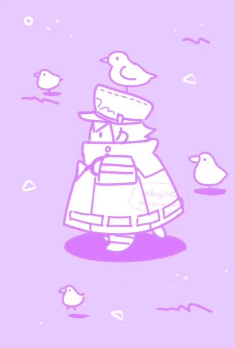 野鳥に懐かれた水心子くん...