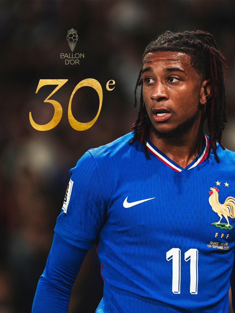 Pour sa première nomination, notre Bleu Michael Olise termine 30e du #BallonDor 👏