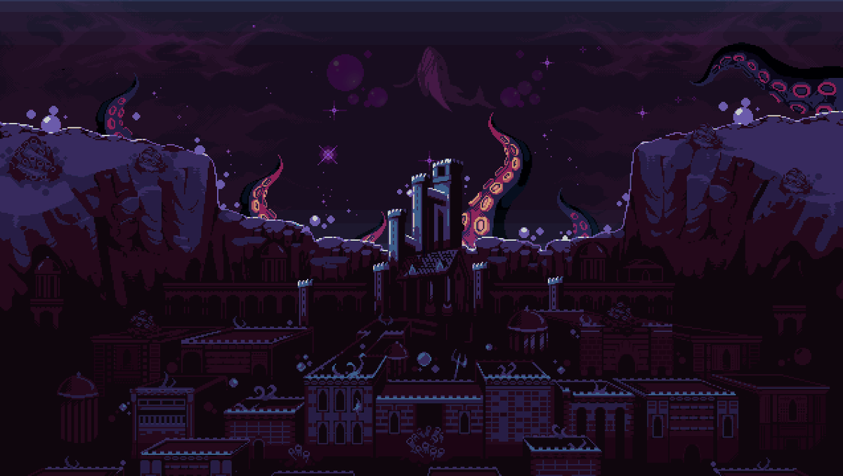 thiagopdps's tweet photo. Another artwork for Just King! This one is the background for the game's third zone

#PixelArt #GameArt #IndieGameDev #IndieGames #IndieDev #PixelDailies #GameDesign #SteamGames #MobileGames #JustKing #PixelArtist https://t.co/QeCj1gyYQq