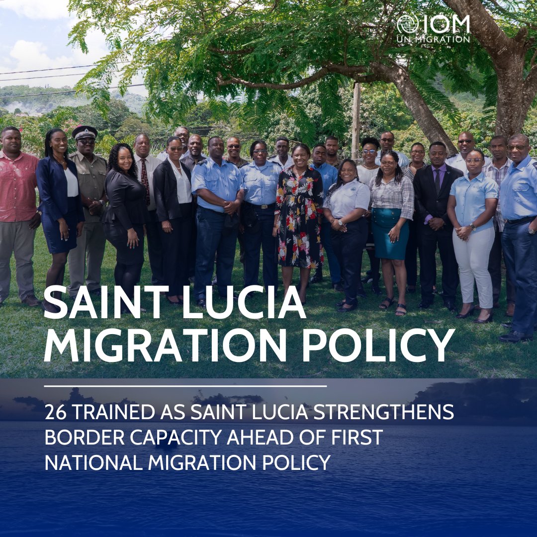 IOM_Caribbean's tweet image. 🇱🇨 Saint Lucia’s border &amp;amp; law enforcement officials completed IOM &amp;amp; @CImpacs training to boost border management. These efforts support the migration policy, and a safer, inclusive future where migration aids dev't!

🔗 lac.iom.int/en/news/saint-…

#MigrationMatters #SaintLucia #IOM