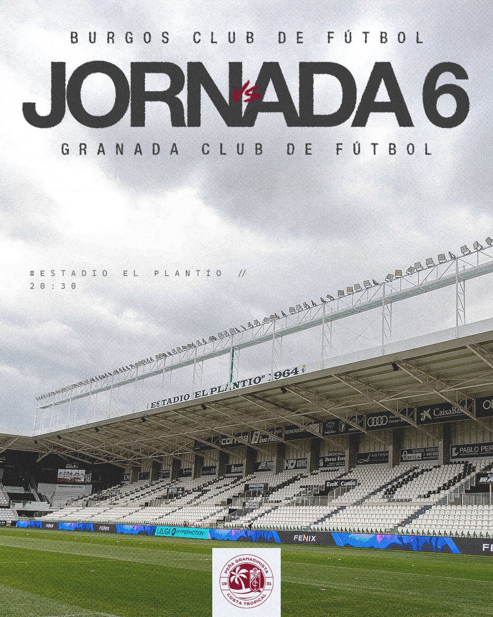 Peña Costa Tropical (@pgcostatropical) on Twitter photo Hoy juega el <a href="/GranadaCF/">Granada CF ❤️⚪️</a>. ¡Hoy es #Matchday! ❤️🤍❤️🤍
Jugamos contra el <a href="/Burgos_CF/">Burgos Club de Fútbol</a> en El Plantío ⚪⚫ Hoy juega el <a href="/GranadaCF/">Granada CF ❤️⚪️</a>. ¡Hoy es #Matchday! ❤️🤍❤️🤍
Jugamos contra el <a href="/Burgos_CF/">Burgos Club de Fútbol</a> en El Plantío ⚪⚫