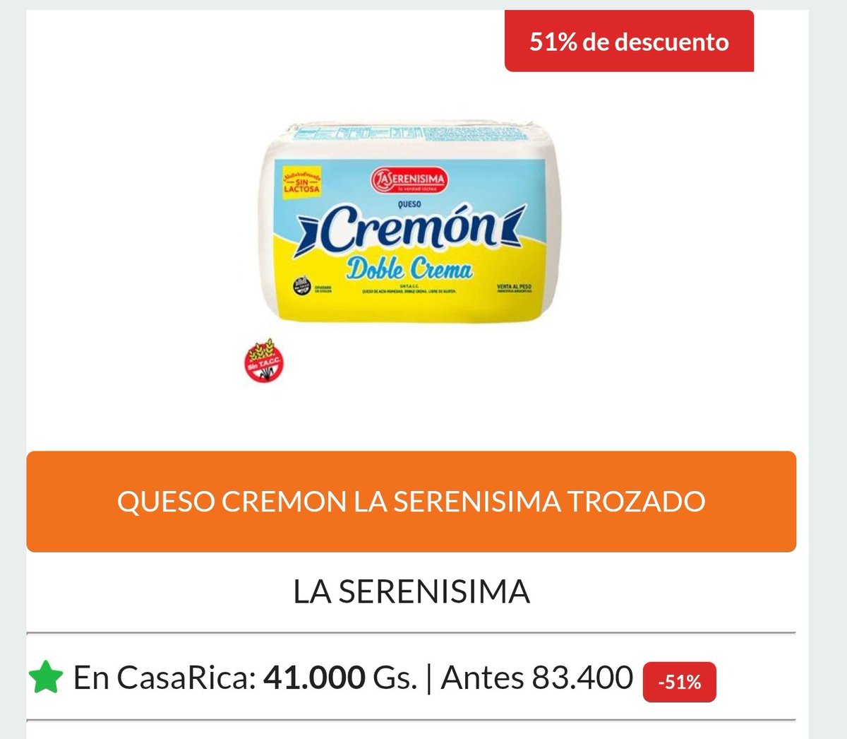 Quesos Cremon -51% más en el link
comprador.digital/ofertas