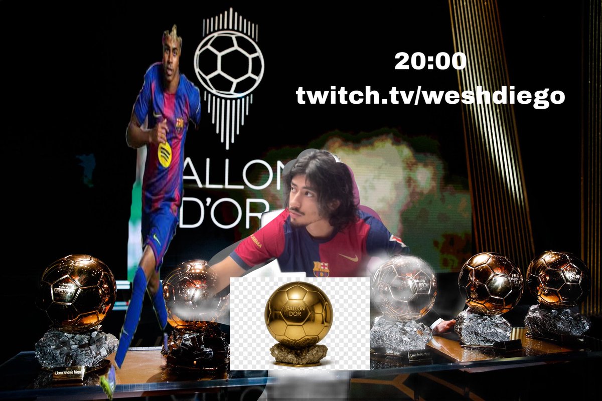 WeshDiego's tweet image. LIVE CÉRÉMONIE BALLON D’OR ! 🚨

On s’attrape pour 20h sur la chaine, on va regarder ça ensemble, et si c’était pas clair via le visuel :

LAMINE YAMAL VA REMPORTER LE BALLON D’OR 2025, JE N’AI JAMAIS ÉTÉ AUSSI SEREIN DE MA VIE ! 💆‍♂️