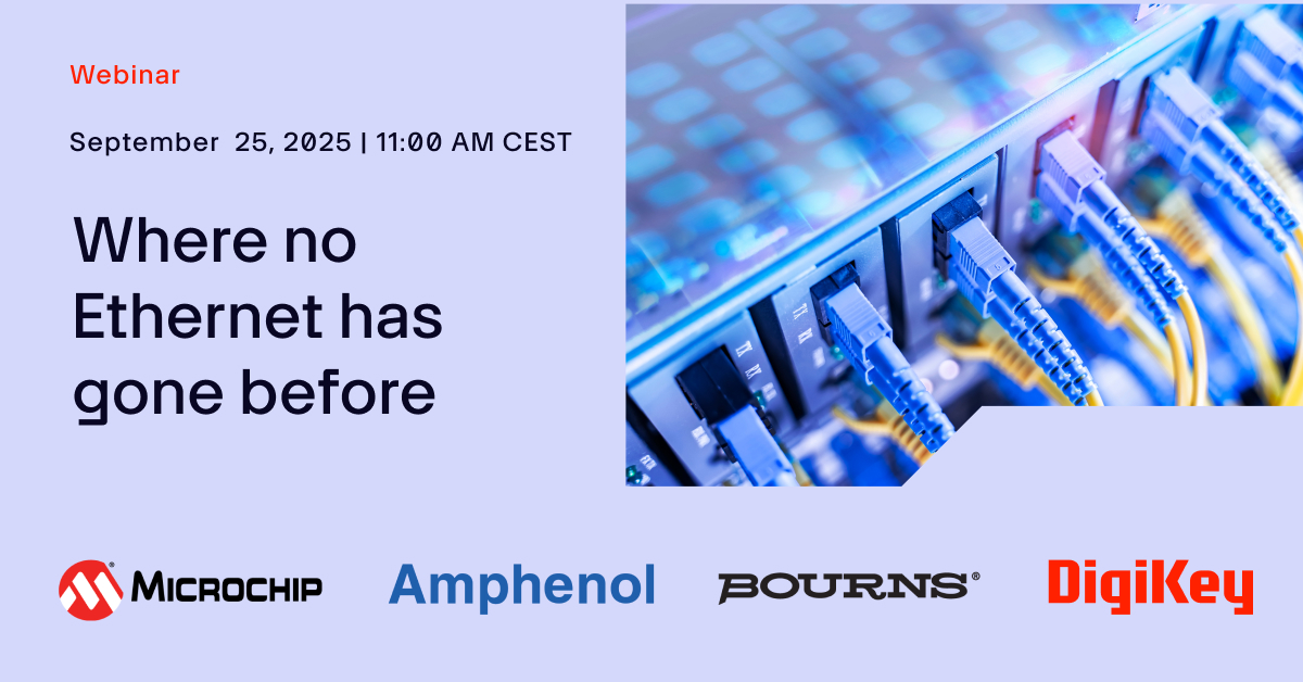 THIS THURSDAY: Industrial Ethernet webinar with Bourns, Microchip &amp; Amphenol. Learn TSN, redundancy protocols, component selection &amp; Single-Pair Ethernet. Can't attend? Register for the recording: bourns.co/4p4Mgnc #IndustrialEthernet #Webinar