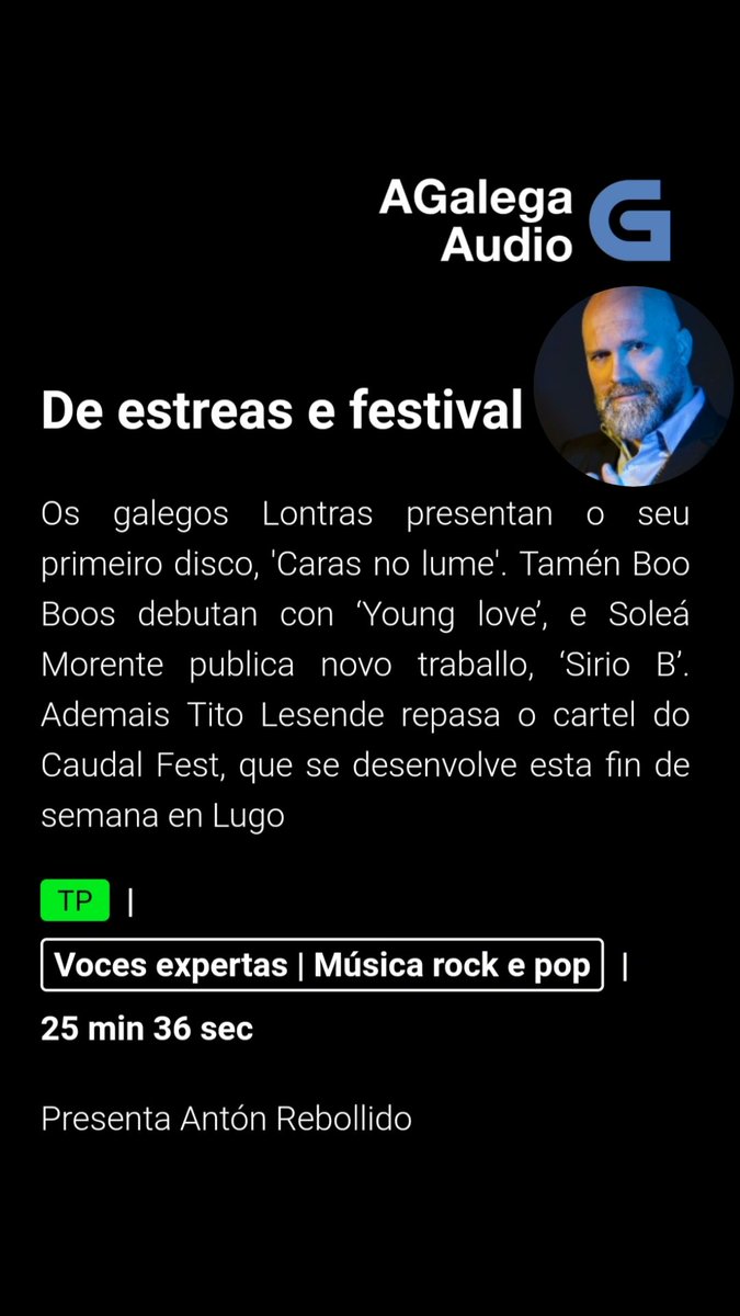 TitoLesende's tweet photo. Estreamos o primeiro álbum de #Lontras @RasoEstudio, escoitamos o novo de #BooBoos e de @soleamorente con @guillemilkyway @ElefantRecords. E lembramos a @LisdexiaO abrindo o @CaudalFest: https://t.co/vtGhCq0AWh https://t.co/8YakIC6fdE