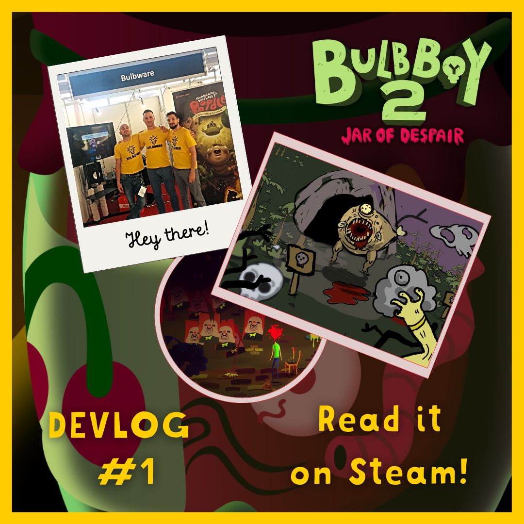 Bulbware's tweet photo. Interested in <how it's all started and how it's going>?

Read Bulb Boy 2: Jar of Despair [DEVLOG #1] - The First Light on #Steam! ✅

In this episode the man behind it all - Artur - talks about the beginnings of @Bulbware 💡

https://t.co/ET3c5kXiJ9

#indiegames #bulbware https://t.co/sWrxs10iQi