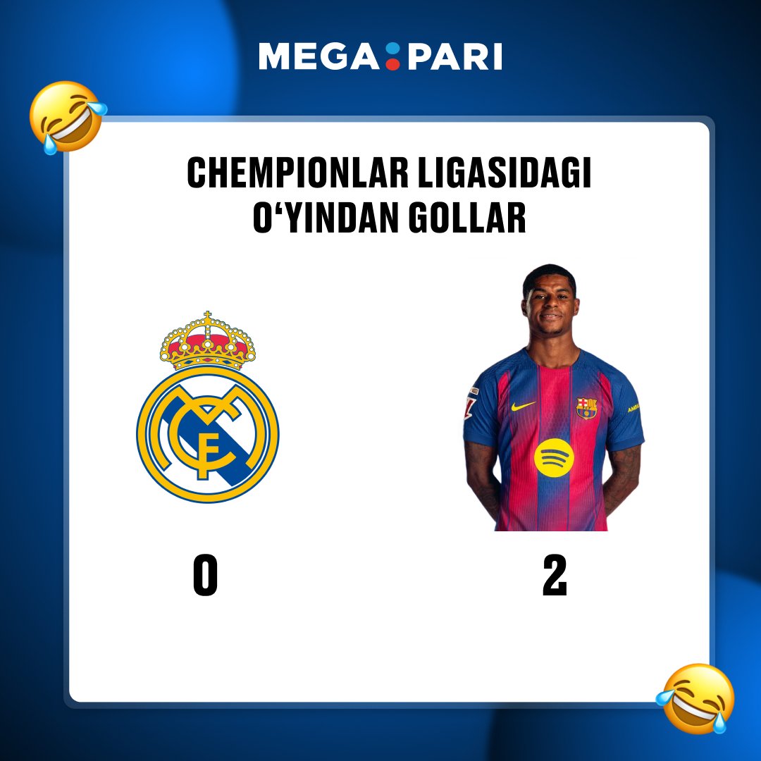 megapari_uzb's tweet image. ❌ Real Madrid hozircha o‘yindan 0 gol
⚽️ Reshford esa yaqindagi o‘yinda 2 gol urdi
#Rashford #barcelonafc