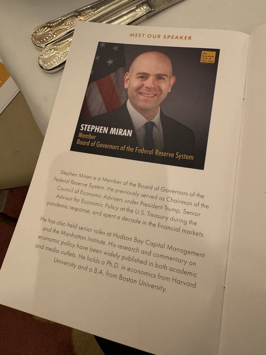 Kevin Chen (@kevinchennyc) on Twitter photo Steven Miran, <a href="/federalreserve/">Federal Reserve</a> Governor, just said the Fed Fund rate needs to be 2% lower at the <a href="/EconClubNY/">The Economic Club of New York</a> luncheon. Steven Miran, <a href="/federalreserve/">Federal Reserve</a> Governor, just said the Fed Fund rate needs to be 2% lower at the <a href="/EconClubNY/">The Economic Club of New York</a> luncheon.