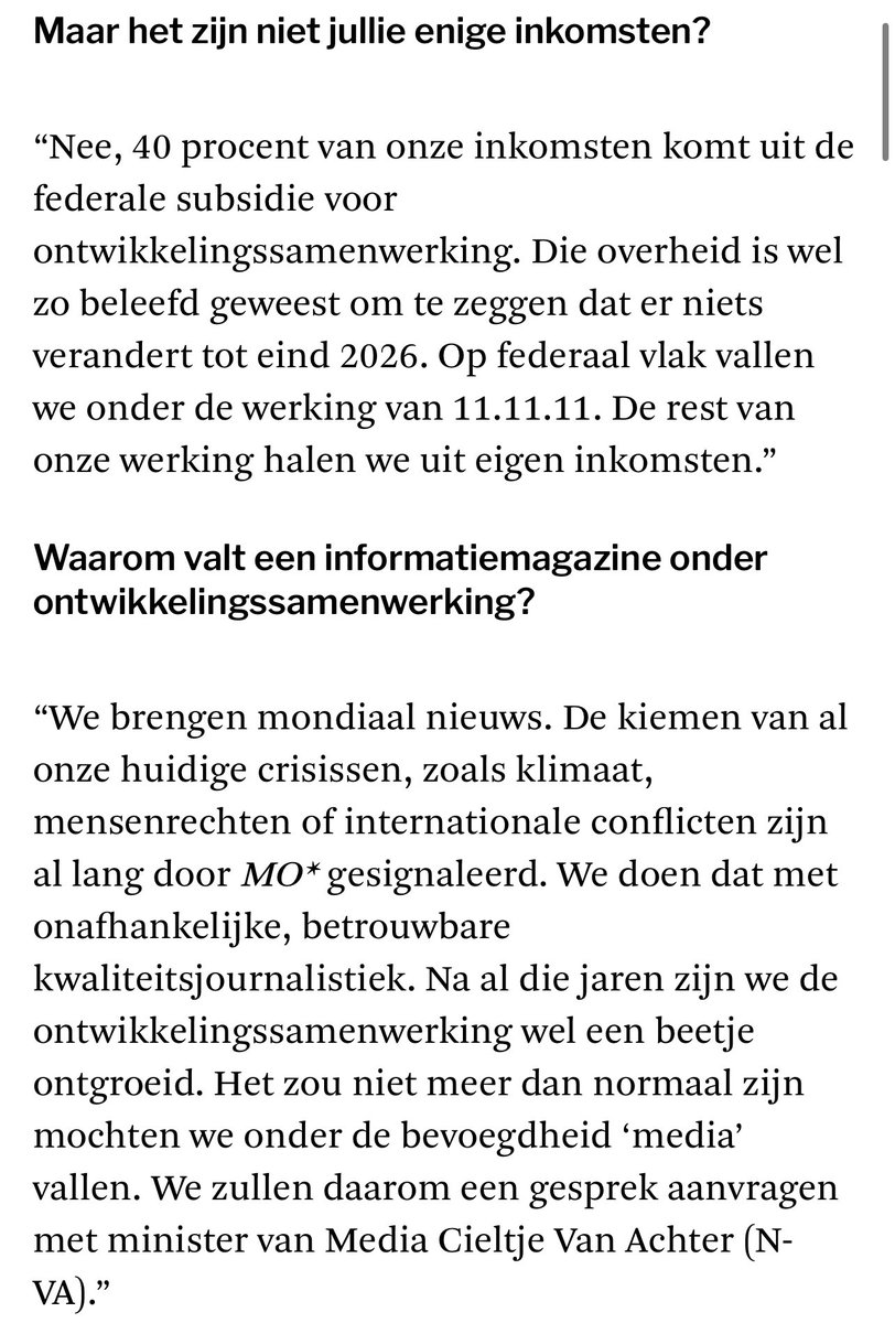 Soms overtreft de subsidie-realiteit de satire. Het linkse MO-magazine (laat ons zeggen: niet het meest gelezen blad van Vlaanderen) is onderdeel van een reeks andere gesubsidieerde koepelorganisaties.

Ze vinden het doodnormaal grotendeels te bestaan door belastinggeld uit
