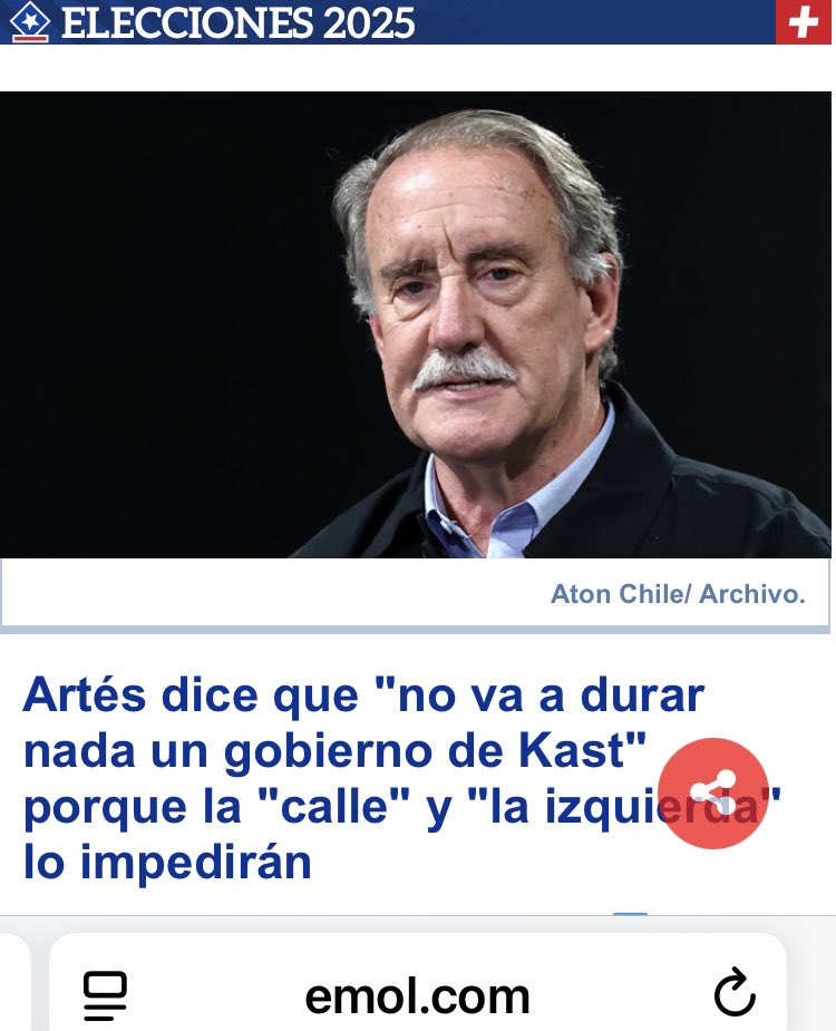AbaChilena's tweet photo. Artés amenazando con un golpe de estado.  Enfermo patético 🖐️ https://t.co/J6coVaY8B9