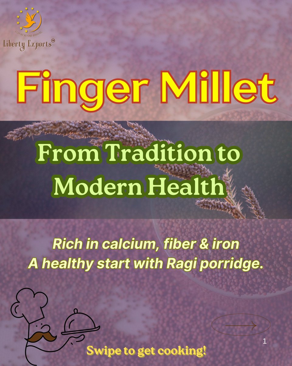 LibertyExports's tweet image. 🥣 How to Cook Ragi Porridge: soak → grind → cook → enjoy! 🌾 Ancient recipe, global health trend.
#FingerMillet #Ragi #HowToCook #AncientGrains #HealthyLiving #LibertyExports #GMMTV #kontr