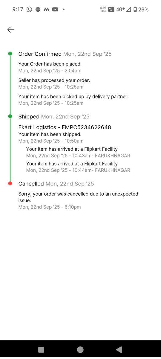 Surendra7ya's tweet photo. What is the meaning of such a Big Billion Sale? We tried till 2 in the night and then we were able to order iPhone 14 on offer and you cancelled the order even after shipping it. Very poor service, very poor Big Billion Sale. https://t.co/PNrJjwf3Ms