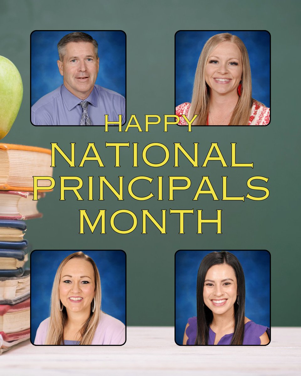 October is National Principals Month! We’re thankful for the dedication, leadership, and heart our principals, Mr. Chettinger, Mrs. Freeman, Dr. Palmer, and Mrs. Diaz, bring to our schools every day.