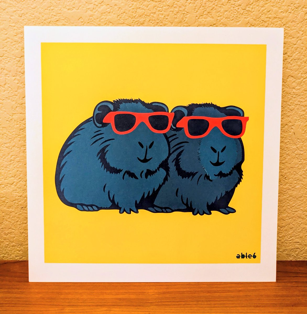 Guinea pig best buds art. Who do you know that would love this?