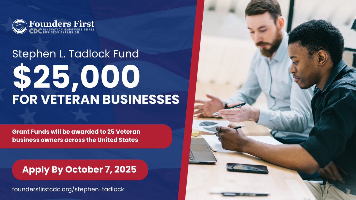 VetBizProject's tweet image. Exciting news for veteran entrepreneurs! 

Applications are OPEN for the Stephen L. Tadlock Veteran Business Grant. 

This is your chance to secure funding, gain recognition, &amp;amp; elevate your business. Don&apos;t miss out—apply today &amp;amp; take a big step forward! 
hubs.ly/Q03HgrXy0.