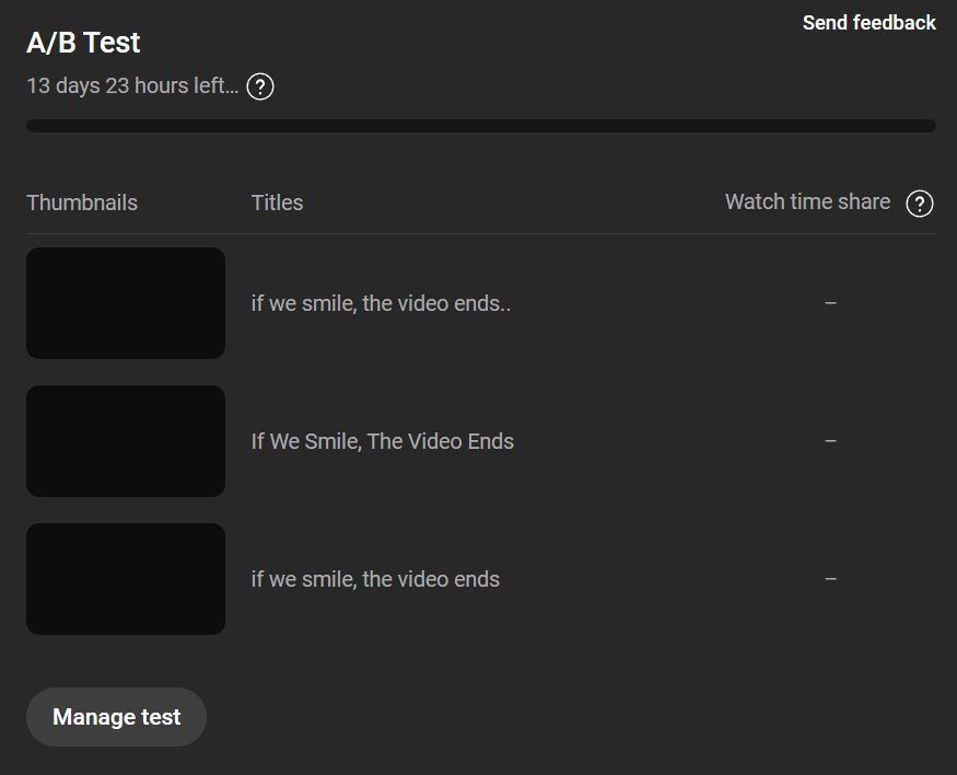 youtube is starting to roll out title A/B testing 👀