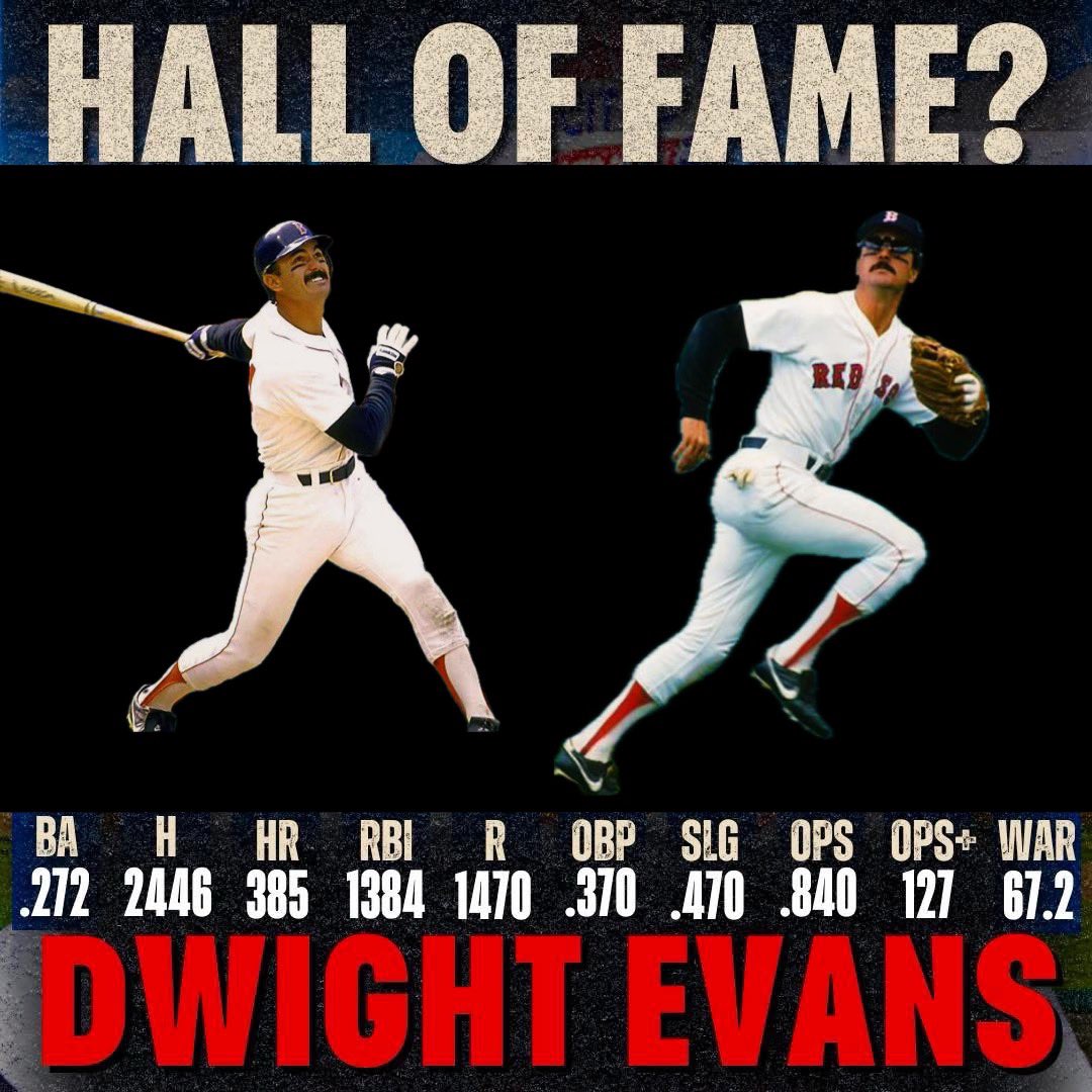 You hold the deciding vote in the Hall of Fame case of Dwight Evans. Does he get in?