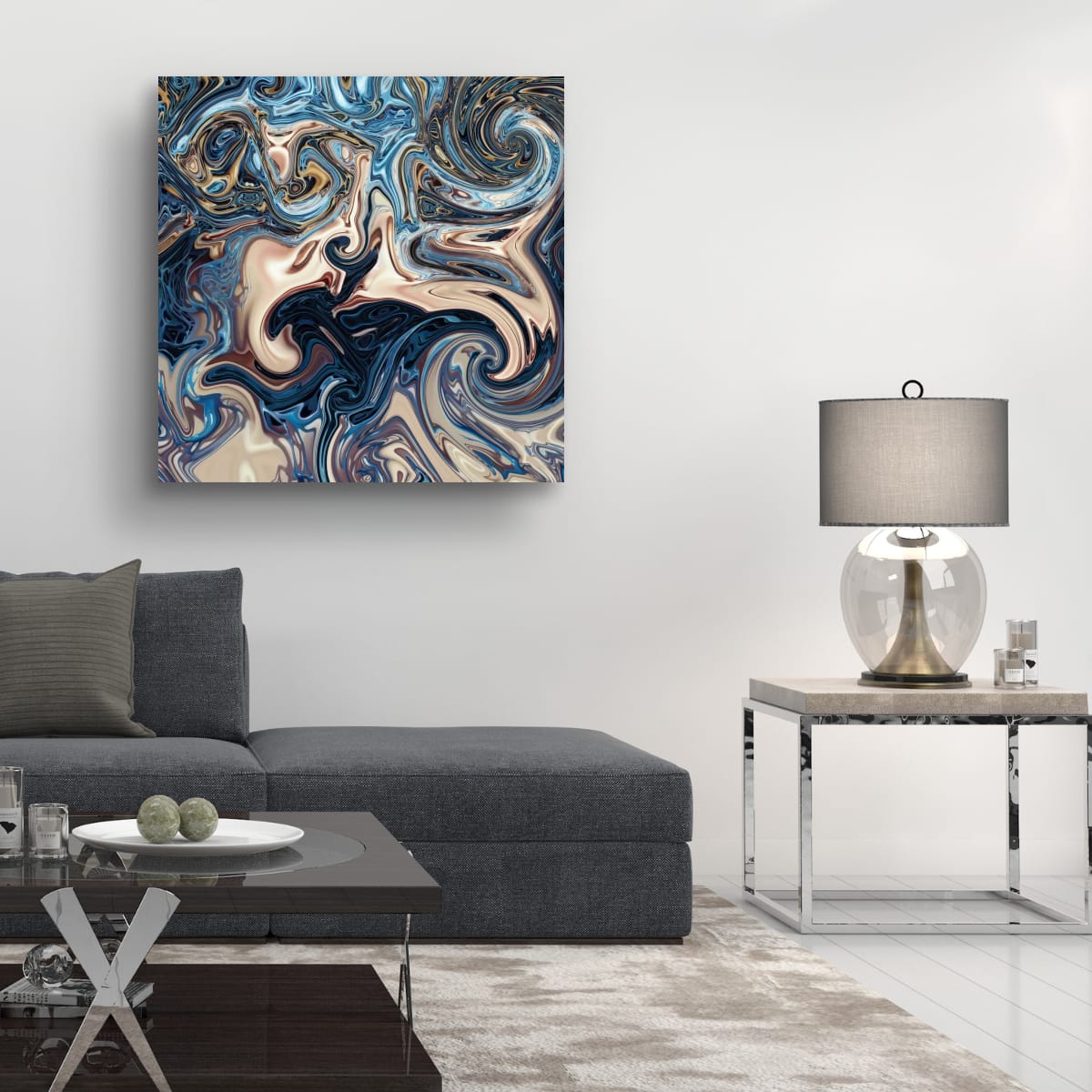 Diving into the world of swirling colors and fluid textures with my abstract piece! 
✨ Each curve and twist tells its own story, inviting you to explore the depths of imagination. What do you see in the patterns? Let me know your thoughts!