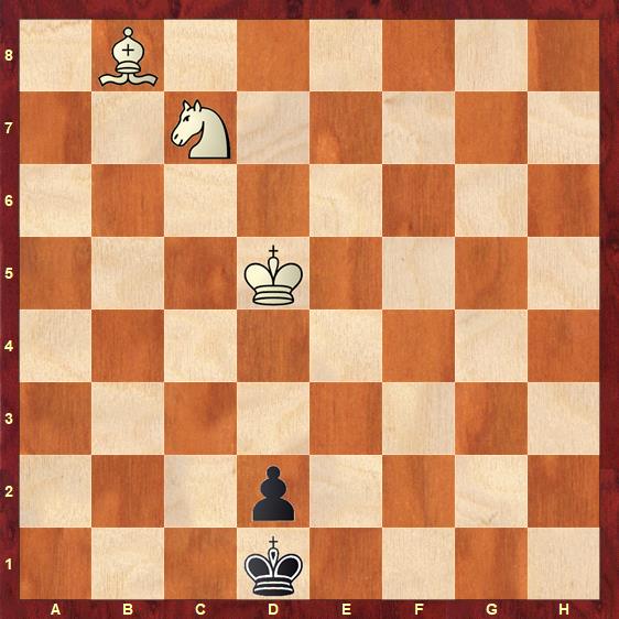 ¿Quén saca las tablas en esta posición? Juegan blancas y el peón negro corona en d1.