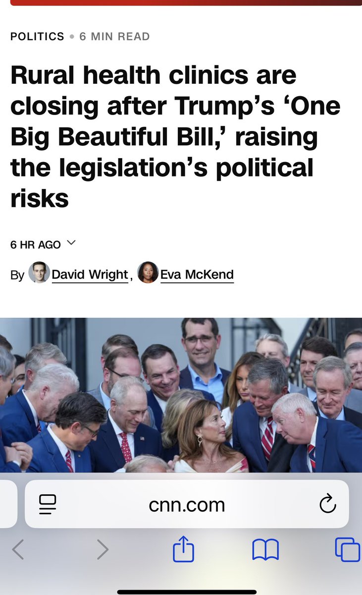 “2 months after Trump signed his megabill…a VA health care company blamed the law for the closure of 3 rural clinics."
That’s the cost of the Big Ugly Bill and <a href="/VA_GOP/">Virginia GOP</a>  cheered it. My first act as Speaker was to tackle the rural health care crisis. Dems will protect care, GOP
