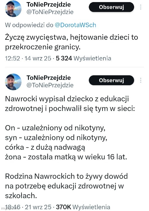 Cześć bydlaku <a href="/ToNiePrzejdzie/">ToNiePrzejdzie</a> 

Tydzień. Równo tydzień ci zajęło nasrać samemu sobie do mordy.