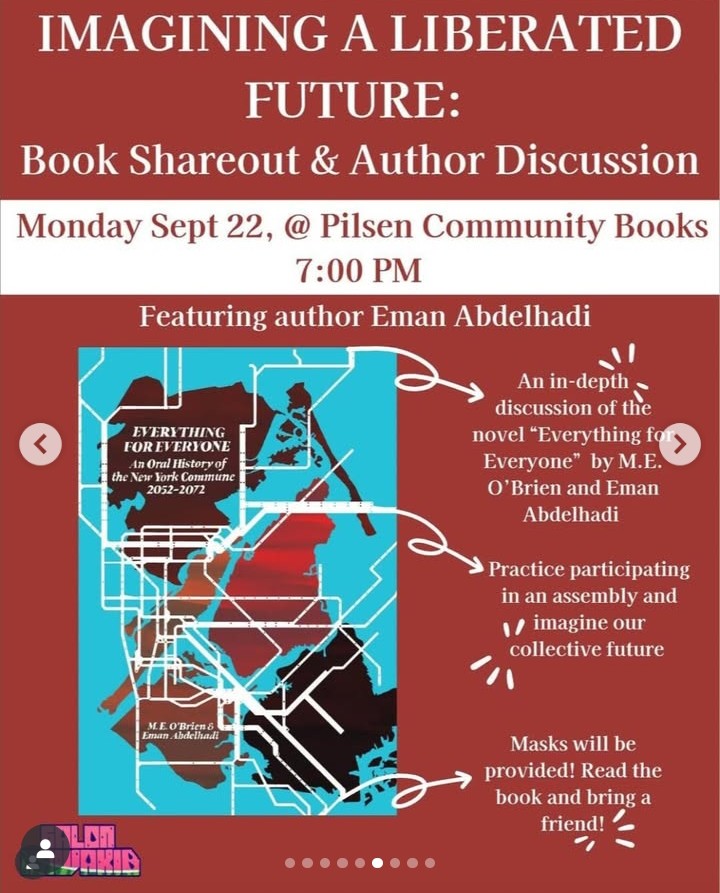 abolitionistjoh's tweet photo. UPCOMING 2025 EVENTS
@ Pilsen Community Books
1102 W 18th St Chicago IL 60608
9/22 7PM Imagining A Liberated Future
9/26 7PM Algarabia
9/27 About Face: The History Of GI Resistance
#DEFUNDfacebook
#DEFUNDyahoo
#DEFUNDcomcast
#DEFUNDxfinity https://t.co/bCK9YGVdt5