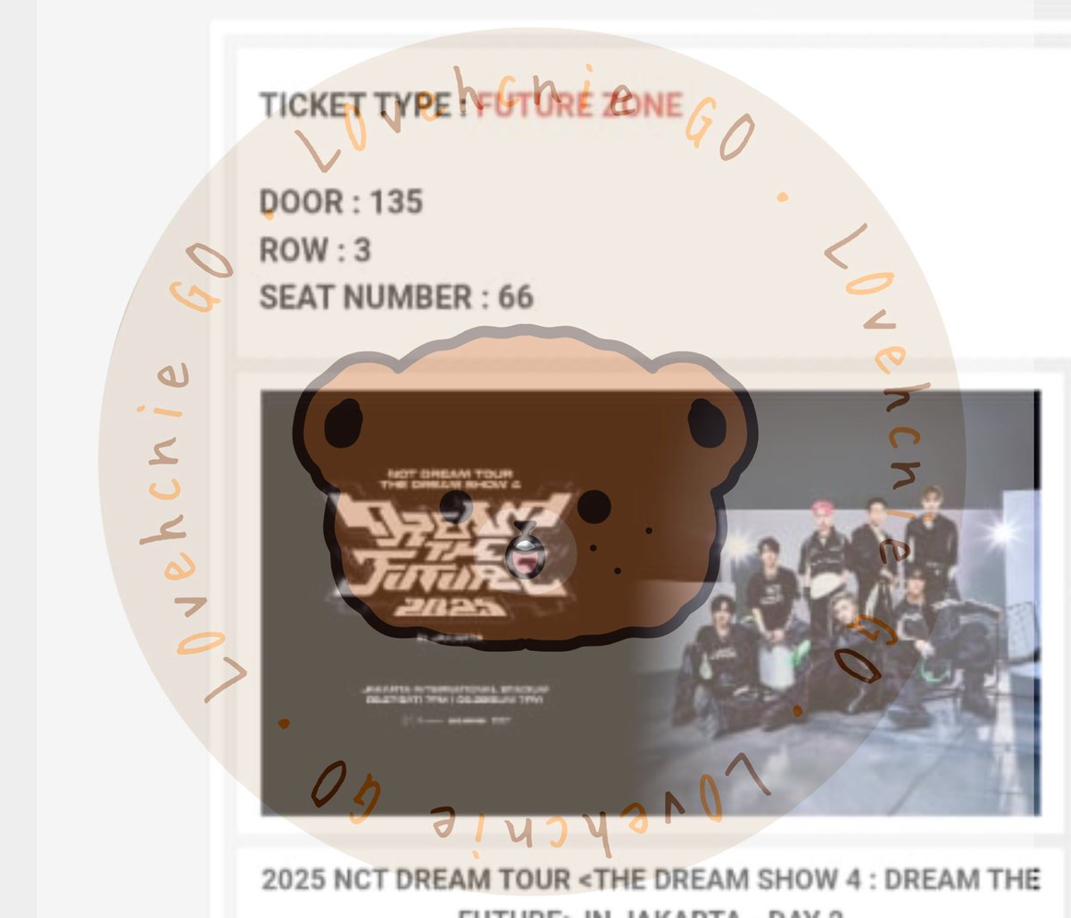 l0vehcnie's tweet photo. wts ticket nct dream tds4 in jakarta 

— future zone ( day 2 )
— door , row , sn in pict 
— 💰harga web dp min 100k sisanya f2f

wts. ticket tds4 jakarta day 2 https://t.co/qI50cX7OrJ