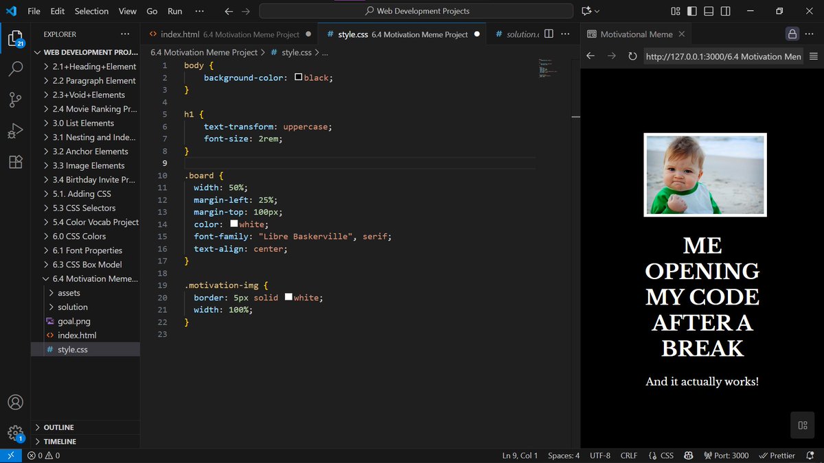 bluedev_py's tweet image. Day 44/100 – Web Foundation🌐
> Intermediate CSS
> Built a Motivational Poster Website
#100DaysOfCode
#pythonprogramming
#pythononlinetraining