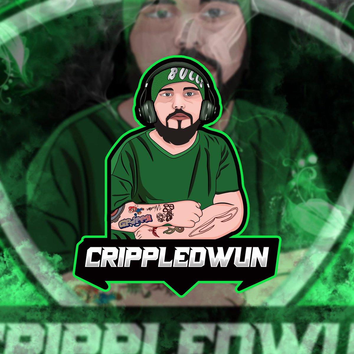 artpalker's tweet image. Not just a profile pic, this is a whole vibe💚🎧

#graphicdesigner #pfpartist