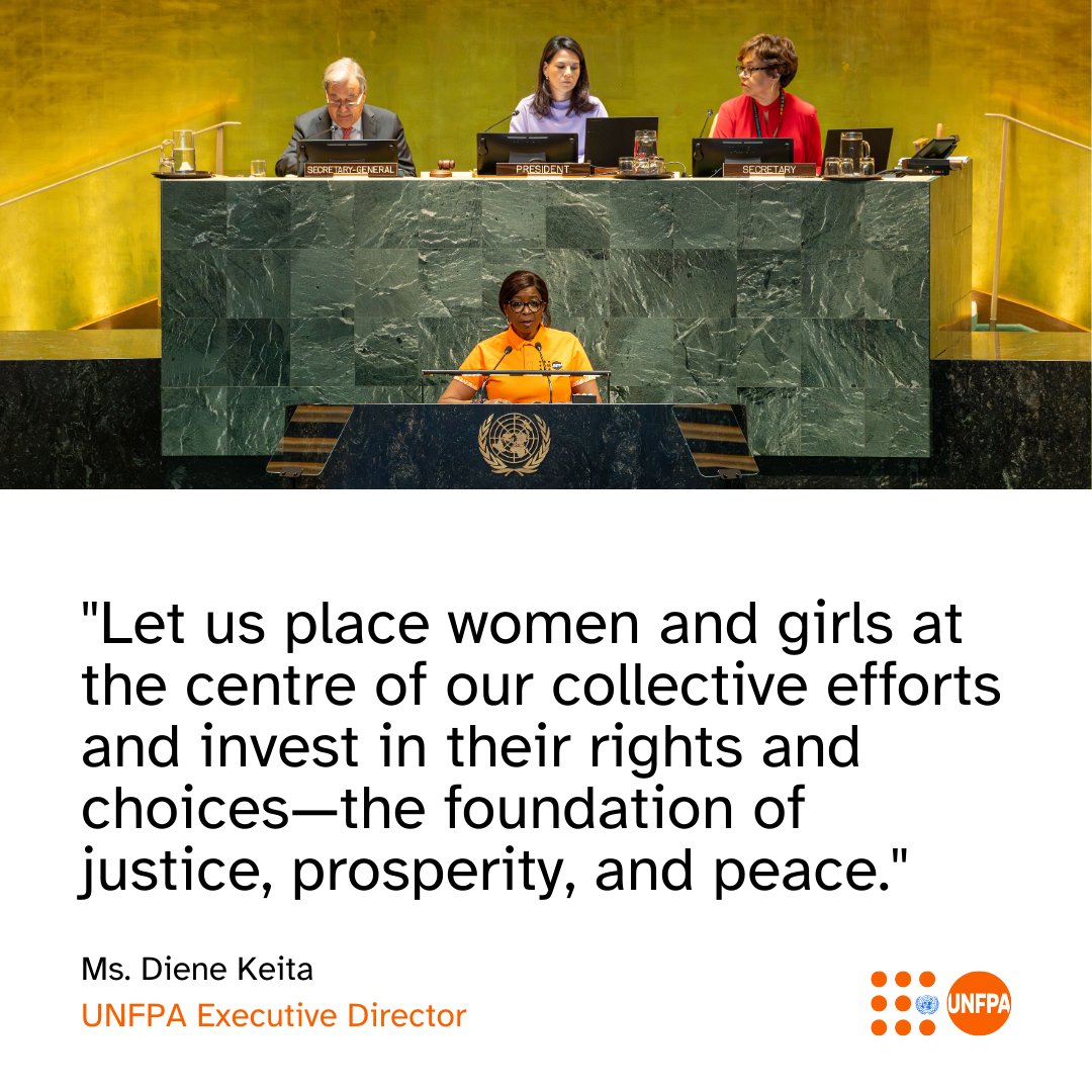 "Let us honour Beijing and Cairo not with words, but with urgent action."

📽 See @UNFPAChief's remarks during the #Beijing30 High-Level Meeting at #UNGA: unf.pa/bhl

#GlobalGoals